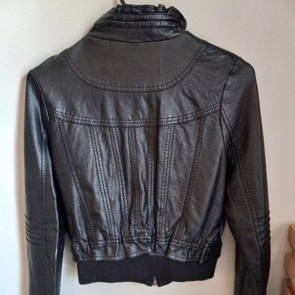 JouJou Faux Leather Jacket Size Small - Picture 2 of 5